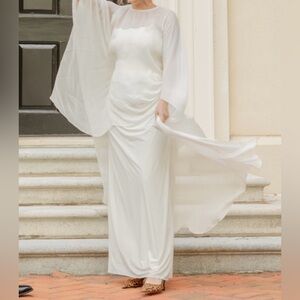 Elegant White Maxi Dress - Women's Long Evening Gown